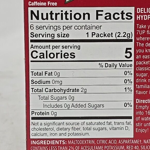 6 PACK 7UP Singles To Go Cherry Flavor Drink Mix 6 Packets Each 36 Count 0.47oz - Picture 7 of 8